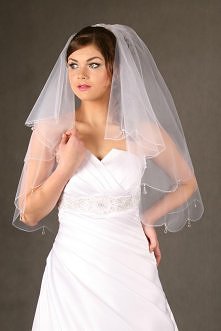 Welon z delikatnym haftem i kryształkami, sopelkami