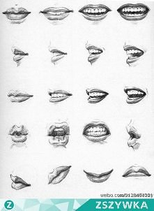 jak narysować usta na kilka...