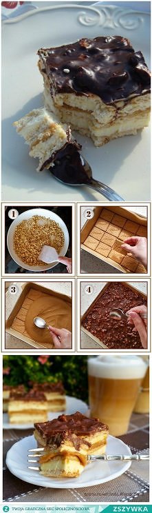 MAXI KING CIASTO SKLADNIKI: ok. 400 g herbatników, 1 puszka gotowego masy krówkowej (lub mleka skondensowanego słodzonego gotowanego przez 2,5 - 3 godziny) SKLADNIKI MASY MLECZN...