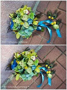 Niebieski/zielony jako motyw przewodni wesela