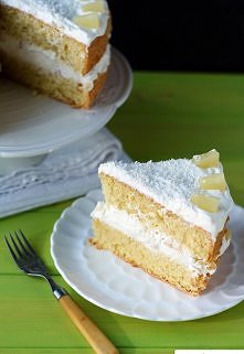 Chilijskie ciasto z ananasem
Składniki na tortownicę 23cm:

6 dużych jaj
250g drobnego cukru do wypieków
150g mąki pszennej
80g mąki kukurydzianej (można zastąpić ziemniaczaną)
...