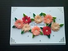 kartka z okazji dnia Babci i Dziadka - quilling
