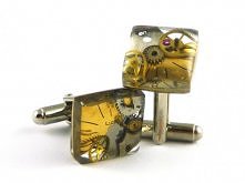 Steampunkowe spinki do mankietów