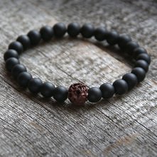 męska bransoletka :: black & brown :: LAVA