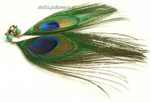 pawie klipsy antycznie