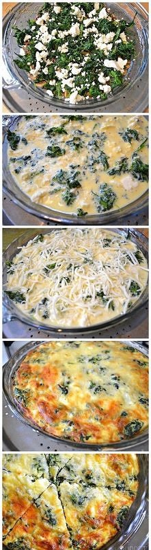 Szybka, pyszna zapiekanka dla kilku osób! Pomysł na obiad! Szpinak, pieczarki, feta, jajka, ser