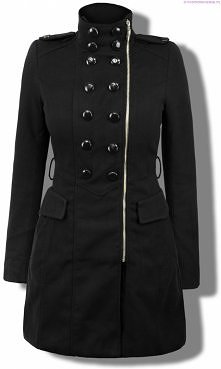 Płaszcz Damski Klasyczny Dwurzędowy Zamek Guziki #95 FASHIONAVENUE.PL