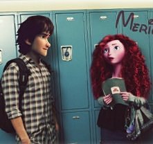 Czkawka i Merida w szkole.