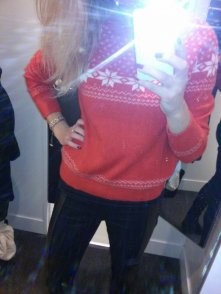 missing christmas, red christmas sweater <3