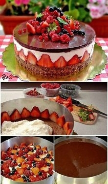 owocowo czekoladowy torcik :)