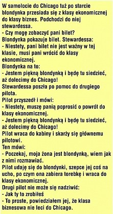Blondynka w samolocie