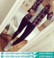 Z koszulą w kratkę...ciekawe.