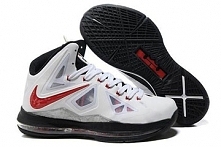 Air Max King Lebron 10(X) Sample White-Varsity Red-Black James Shoes