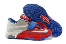 Nike Zoom Kevin Durant Red/Royal with Metallic Silver Basketball Trainers KD 7 for Men