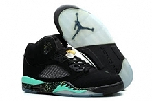 Michael Jordan Retro 5 Black Green "World Cup Brazil" Nike Trainers Discount Sale