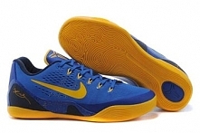 University Gold Gym Blue and Obsidian Colors Mens Nike Kobe 9 EM Low-cut Shoes