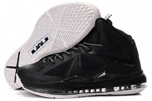 Mens All Black Nike Zoom Lebron James 10 (Release)