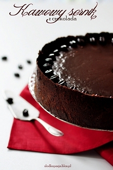 Kawowy sernik z czekoladą