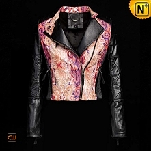 New York Cropped Moto Jacket Printed Jacket CW614004