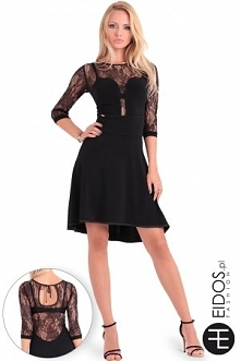 Czarna sukienka z koronką