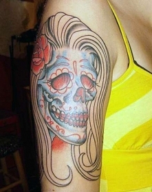 skull tattoo on arm