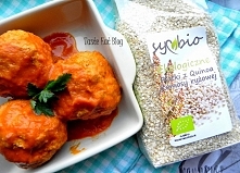 Taste Eat DIETETYCZNIE: Lekkie pulpety z Quinoa od Symbio w sosie z suszonych pomidorów
