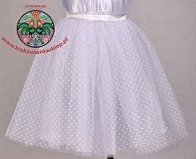 tiulowa spódnica w kropki