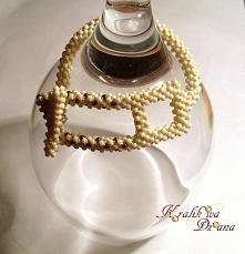 Brasoletka z koralików, ręcznie robiona