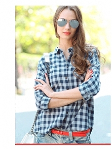 kraciastą koszulę czerwoną ...