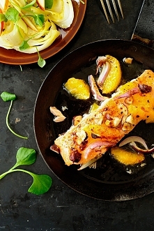 łosoś zapiekany z pomarańczami