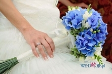 bukiet ślubny z hortensji