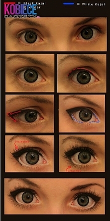 CZARNY EYELINER i BIAŁA KRE...