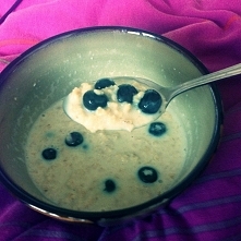 Śniadanko. Blueberries <3