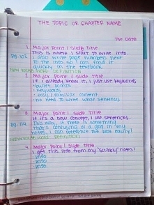 ściąga z robienia uporządkowanych notatek ;)