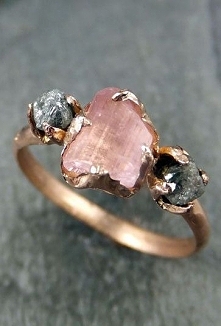 Raw Pink Tourmaline Diamond...