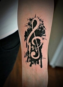 klucz wiolinowy tattoo music muzyka