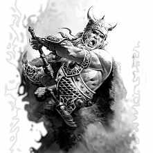 wiking wojownik tatuaż tatt...