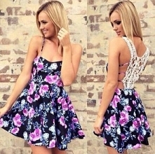 Sweet Lace Spliced Floral P...