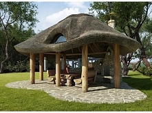 Kolejna piękna altana kryta strzechą wraz z grillem i wędzarnią to nasza propozycja na tegoroczny sezon wiosna- lato-jesień 2015r.