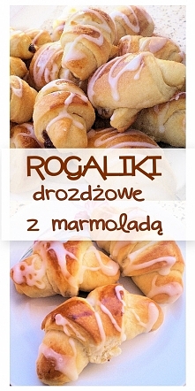 Rogaliki drożdżowe z marmoladą