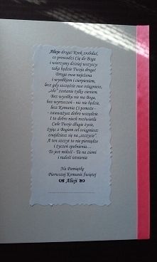 Pamiątka Pierwszej
Komunii Świętej
 - Alicji -