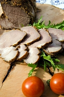 Domowa wędlina - schab w gorczycy