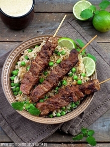 Arabskie szaszłyki z jagnięciny