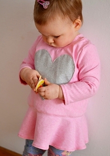 sercowa bluzo-sukienka, lin...