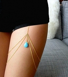 Gold Plated Blue Aura Thigh...