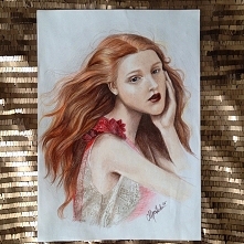 a4, wykonane kredkami Berol...