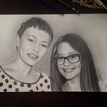 olowek i kredki. Portret ro...