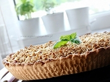 tarta (pie) jabłkowo rabarbarowa z owsianą kruszonką