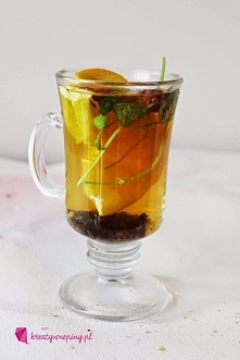 Kreatywne Piny;Herbata pomarańczowo-malinowa ze świeżą miętą; Po przepis kliknij w zdjęcie <3