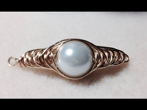(Tutorial) Herringbone Wire Wrapped Pearl PART 1 (Video 75)